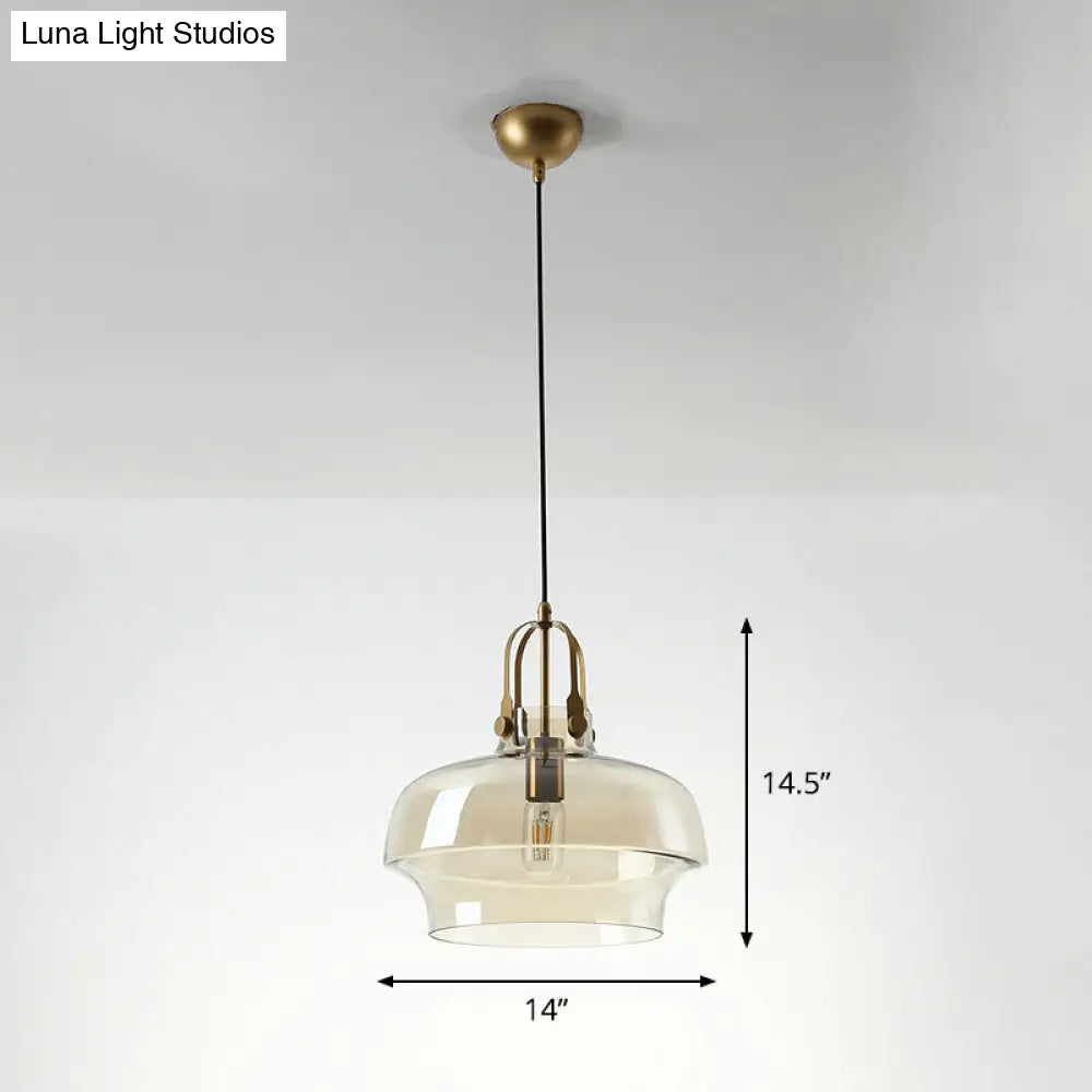 Modern Glass Pot-Shaped Pendant Light for Dining Room Ceiling