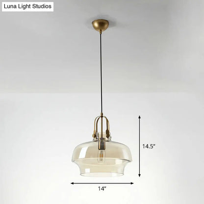 Modern Glass Pot-Shaped Pendant Light for Dining Room Ceiling