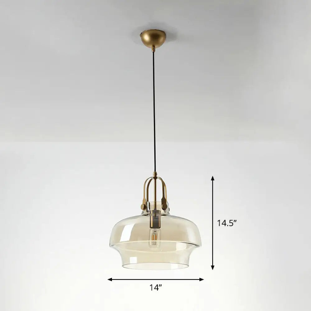 Modern Glass Pot-Shaped Pendant Light for Dining Room Ceiling