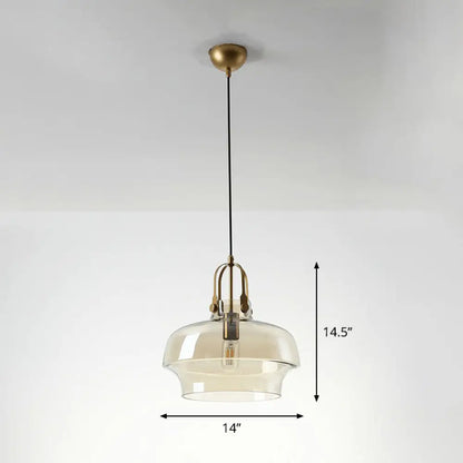 Modern Glass Pot-Shaped Pendant Light for Dining Room Ceiling