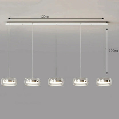 Modern Glass Ring Pendant Light in Iron - Decorbites