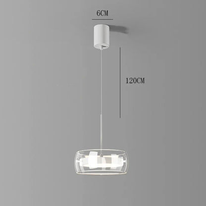 Modern Glass Ring Pendant Light in Iron - Decorbites