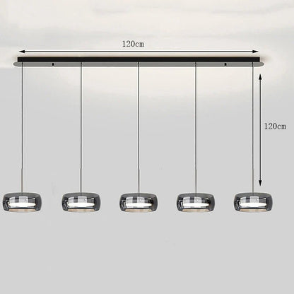 Modern Glass Ring Pendant Light in Iron - Decorbites
