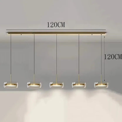 Modern Glass Ring Pendant Light in Iron - Decorbites