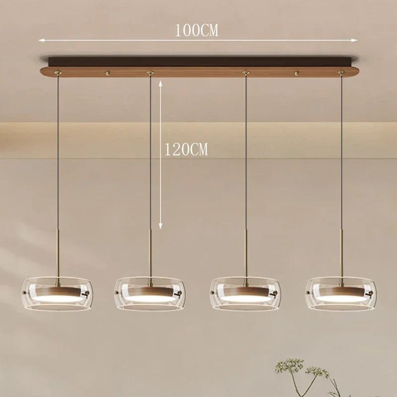 Modern Glass Ring Pendant Light in Iron - Decorbites