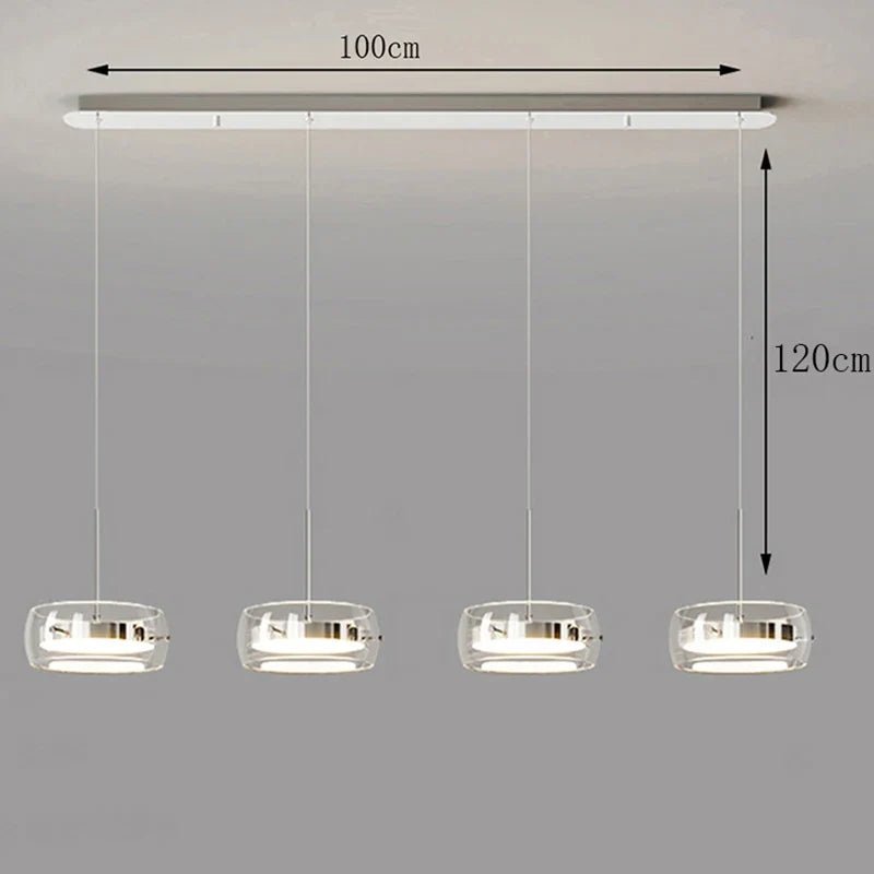 Modern Glass Ring Pendant Light in Iron - Decorbites
