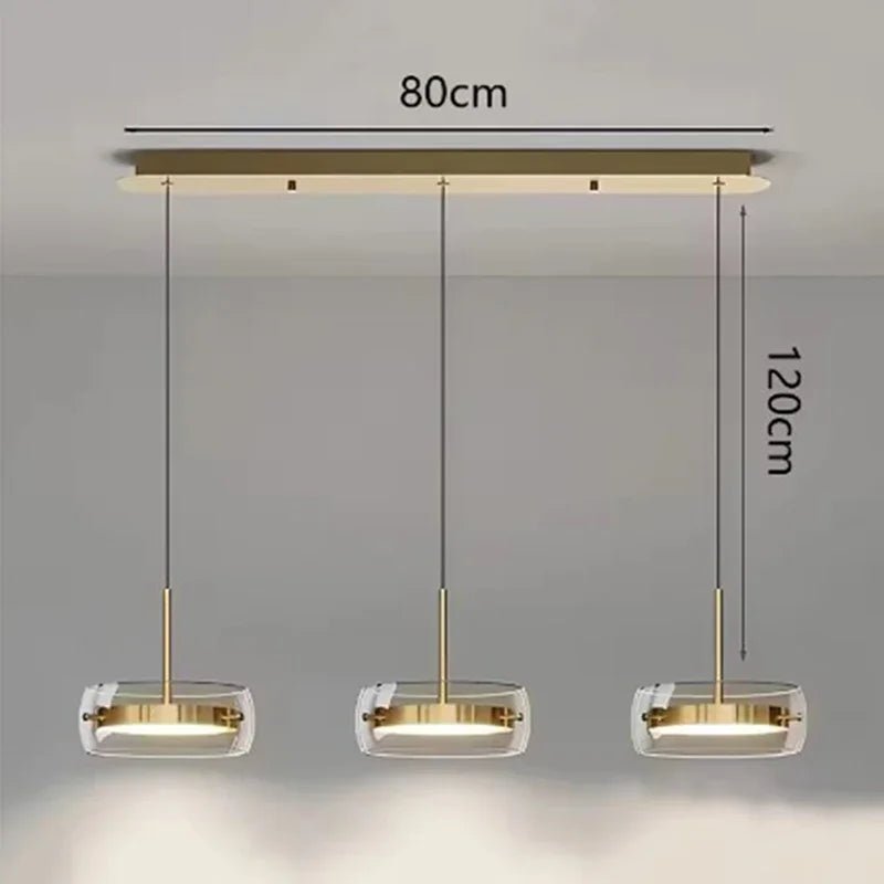 Modern Glass Ring Pendant Light in Iron - Decorbites