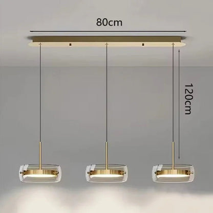 Modern Glass Ring Pendant Light in Iron - Decorbites