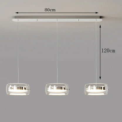 Modern Glass Ring Pendant Light in Iron - Decorbites