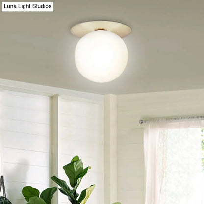 DecorBites™ DecorBites™ Modern Glass Semi-Flush Chandelier: 1-Light Ceiling Mount Fixture for Hallway