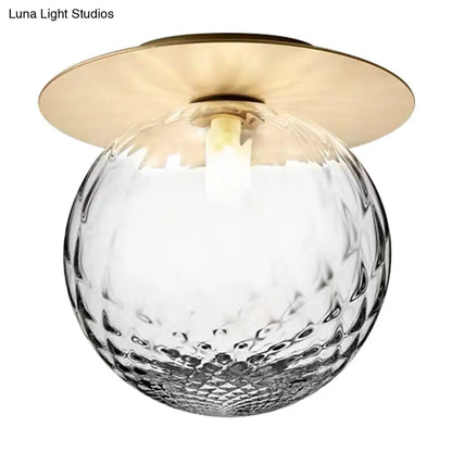 DecorBites™ DecorBites™ Modern Glass Semi-Flush Chandelier: 1-Light Ceiling Mount Fixture for Hallway