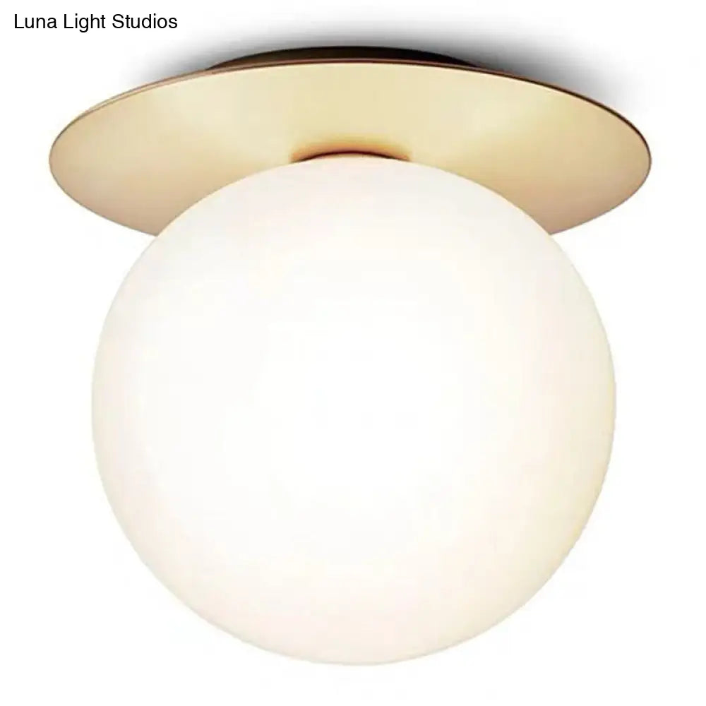 DecorBites™ DecorBites™ Modern Glass Semi-Flush Chandelier: 1-Light Ceiling Mount Fixture for Hallway