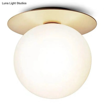 DecorBites™ DecorBites™ Modern Glass Semi-Flush Chandelier: 1-Light Ceiling Mount Fixture for Hallway