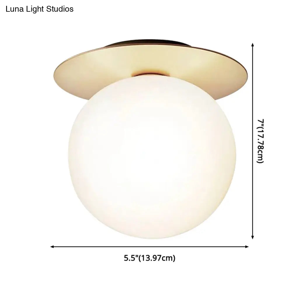 DecorBites™ DecorBites™ Modern Glass Semi-Flush Chandelier: 1-Light Ceiling Mount Fixture for Hallway