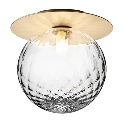 DecorBites™ DecorBites™ Modern Glass Semi-Flush Chandelier: 1-Light Ceiling Mount Fixture for Hallway