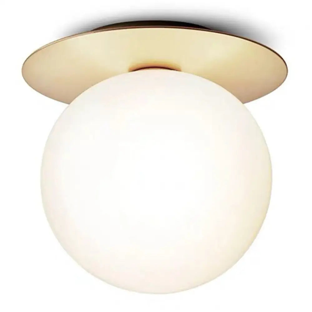 DecorBites™ DecorBites™ Modern Glass Semi-Flush Chandelier: 1-Light Ceiling Mount Fixture for Hallway
