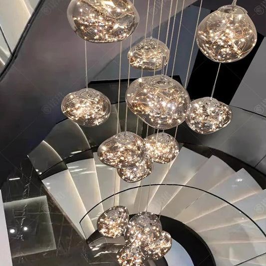Modern Glass Staircase Pendant Chandelier - Decorbites