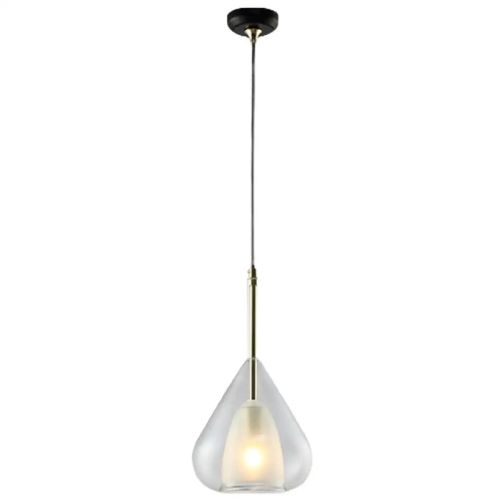 Modern Glass Teardrop Pendant Lamp for Living Room