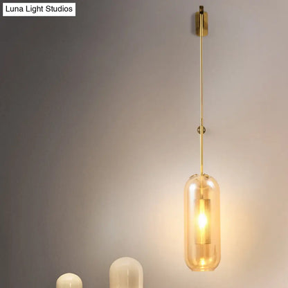 DecorBites™ DecorBites™ Modern Glass Wall Lamp with Brass Sconce and Mesh Guard