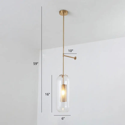 DecorBites™ DecorBites™ Modern Glass Wall Lamp with Brass Sconce and Mesh Guard