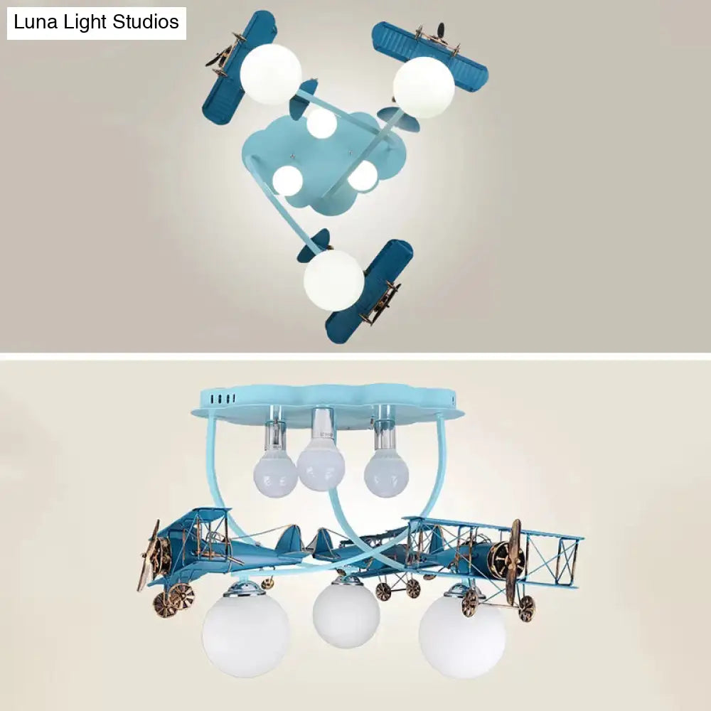 DecorBites™ DecorBites™ Modern Globe Flush Ceiling Light for Child's Bedroom