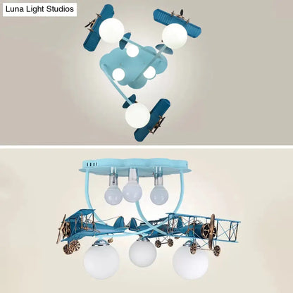 DecorBites™ DecorBites™ Modern Globe Flush Ceiling Light for Child's Bedroom