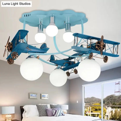 DecorBites™ DecorBites™ Modern Globe Flush Ceiling Light for Child's Bedroom
