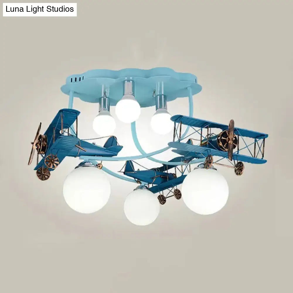 DecorBites™ DecorBites™ Modern Globe Flush Ceiling Light for Child's Bedroom