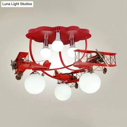 DecorBites™ DecorBites™ Modern Globe Flush Ceiling Light for Child's Bedroom