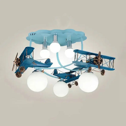 DecorBites™ DecorBites™ Modern Globe Flush Ceiling Light for Child's Bedroom