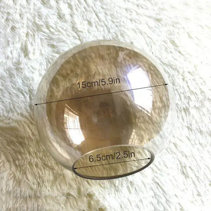Modern glossy gold grey glass lamp shade bedroom sphere light with translucent amber glass and precise interior markings decorbites grey glass lamp shade