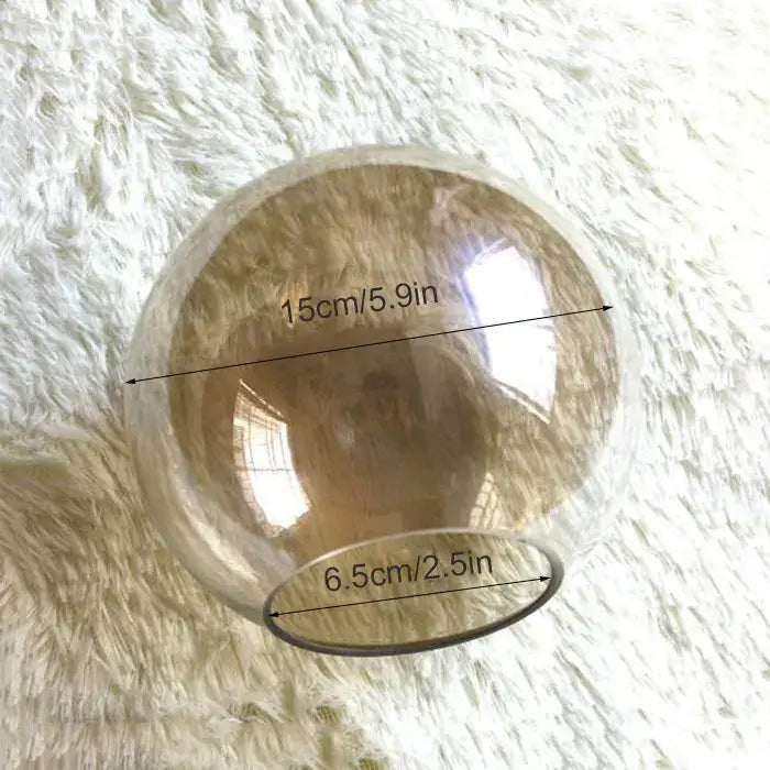 Modern glossy gold grey glass lamp shade bedroom sphere light with translucent amber glass and precise interior markings decorbites grey glass lamp shade