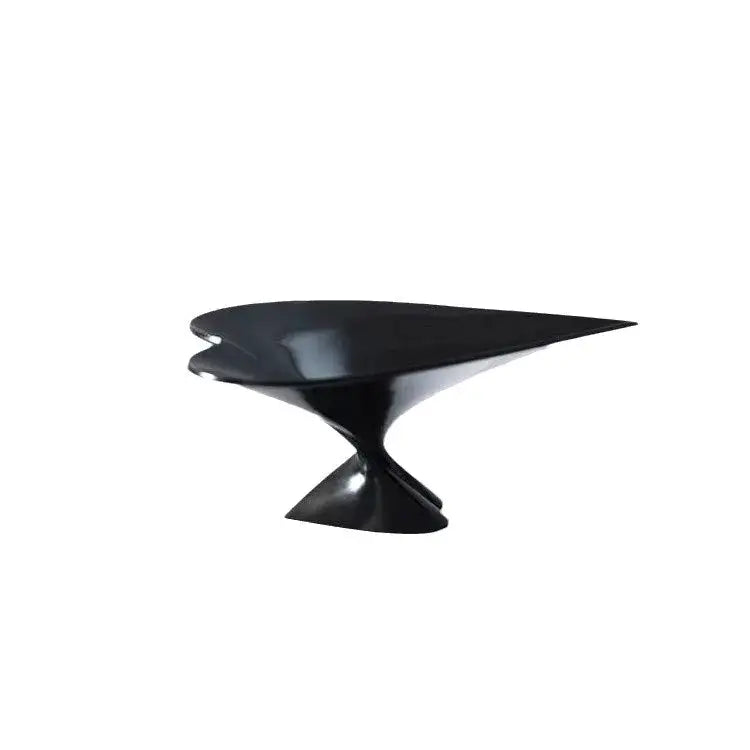 Black glossy ceramic pedestal bowl with sleek modern design for decorbites geometric fruit plate or fruit plate jewelry use
