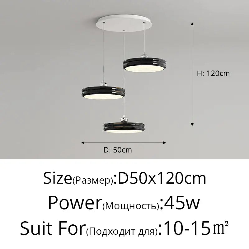 Modern black and white tiered pendant light with sleek minimalist design for decorbites circular dimmable pendant use