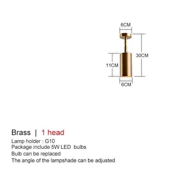 A sleek brass cylindrical ceiling lamp with polished finish and adjustable lampshade for decorbites adjustable led chandelier