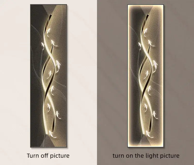 Modern gold abstract wall lamp with sleek curved design and integrated led casting warm glow for living room decorbites dimmi modern