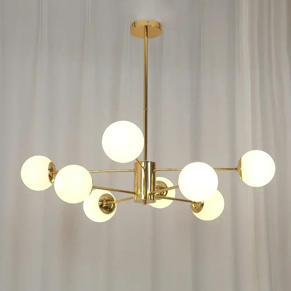 Modern gold adjustable ball glass lustre chandelier with frosted globe bulbs ideal for dining room decorbites adjustable ball