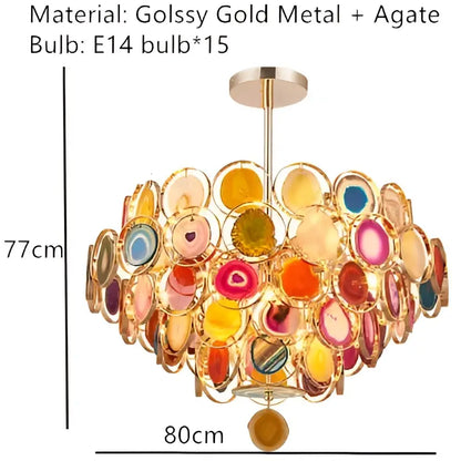 Modern gold agate led wall lamp sconce with colorful agate slices in gold frames for bedroom decorbites agate led decor