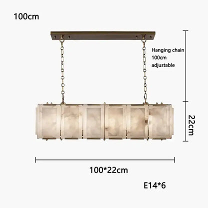 Modern gold alabaster dimmable led marble art chandelier with bronze finish and six frosted glass panels by decorbites dimmable led