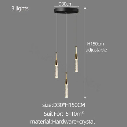 Black circular ceiling mount decorbites crystal chandelier with three adjustable crystal-encrusted pendant lights