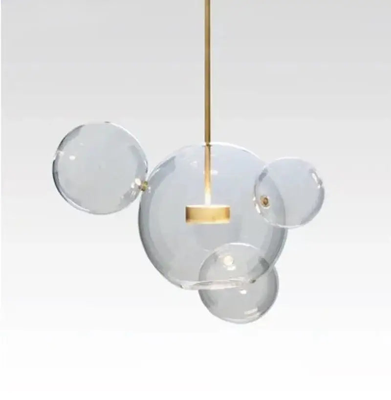 Modern gold and black glass chandelier living room pendant light with glass bubble design and gold-toned metal accents decorbites glass chandelier