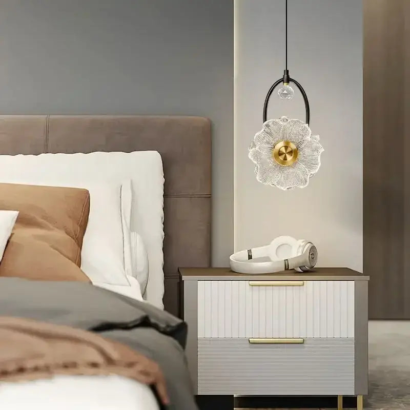 Modern gold and black led glass wall lamp with delicate translucent glass and black metal frame for bedroom decorbites led glass lighting