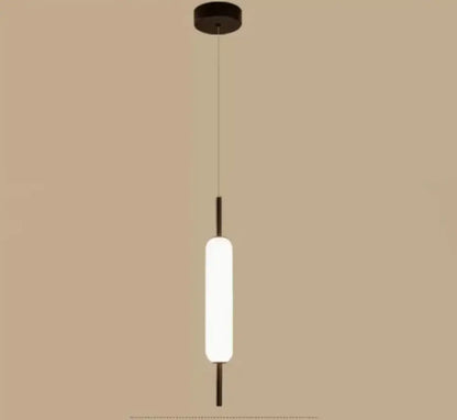 Modern gold and frosted glass led pendant chandelier featuring a black metal frame and soft white illumination pendant chandelier