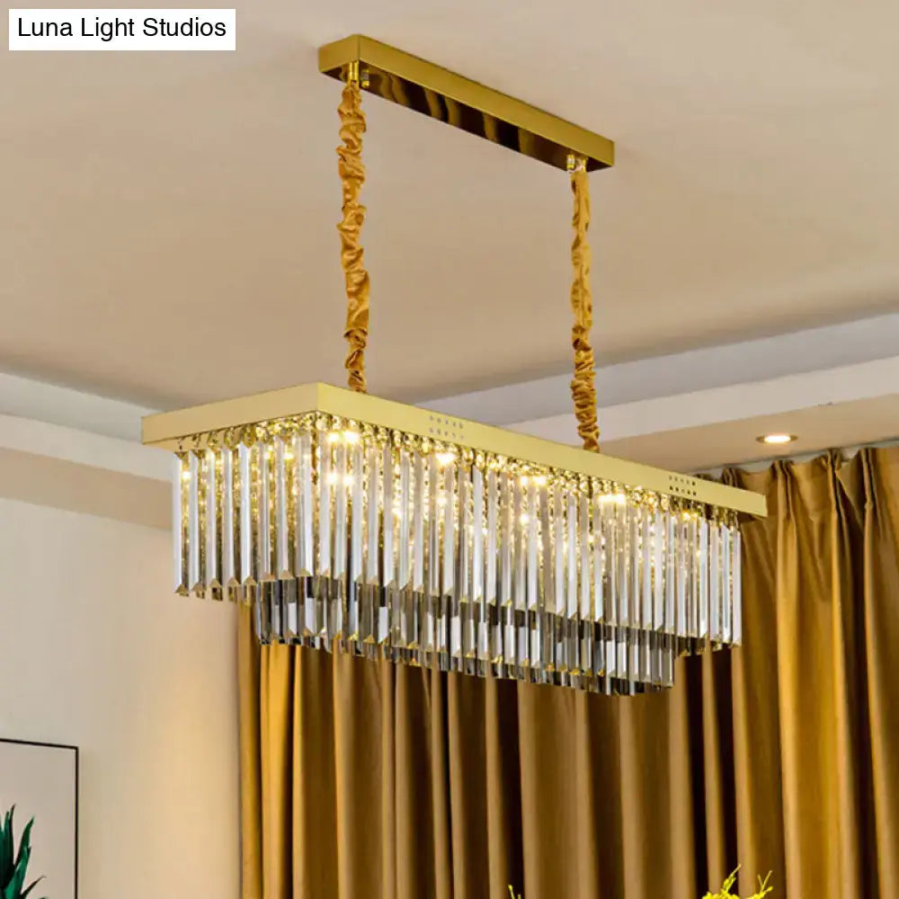 Modern gold and smoke gray crystal chandelier with twisted gold chains and e12 e14 bulb base for kitchen island lighting