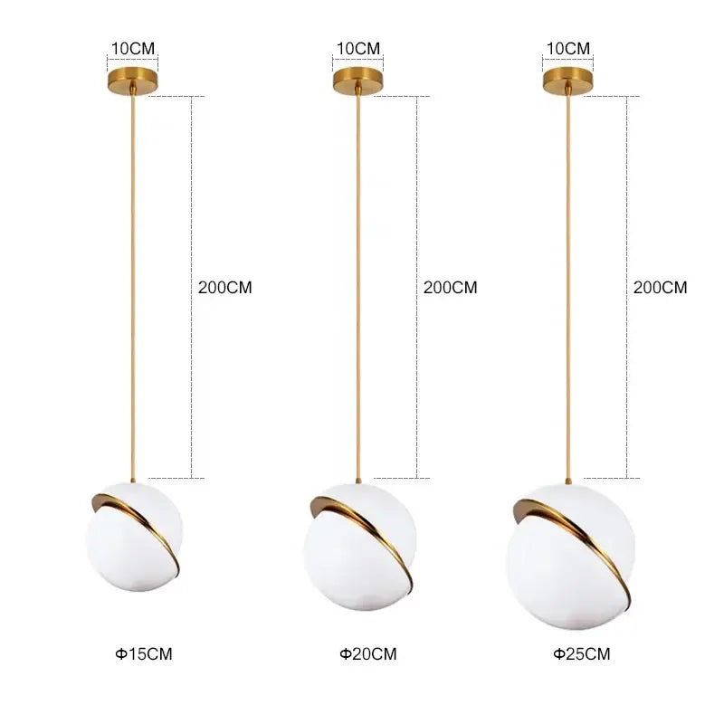 Modern gold and white ball pendant light with gold-toned spherical design and white glass globes for dining room decorbites golden ball pendant