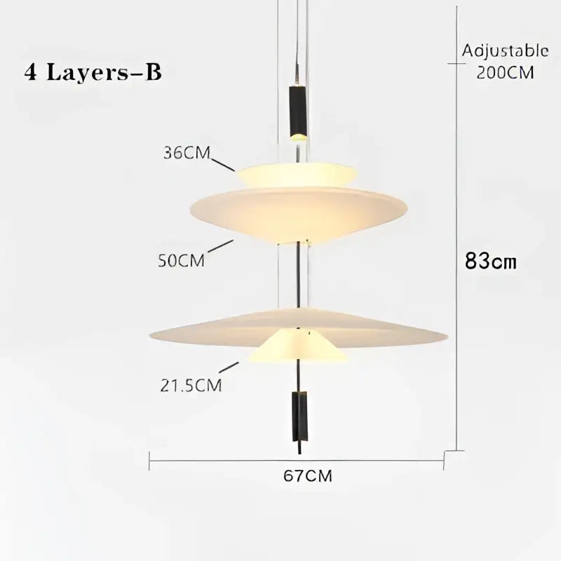 Modern gold and white designer saucer ufo pendant light with sleek translucent discs and black accents for living room decorbites designer saucer