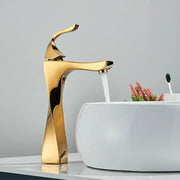 Modern gold angular basin faucet with polished metallic finish ideal for bathroom decorbites black bronze style