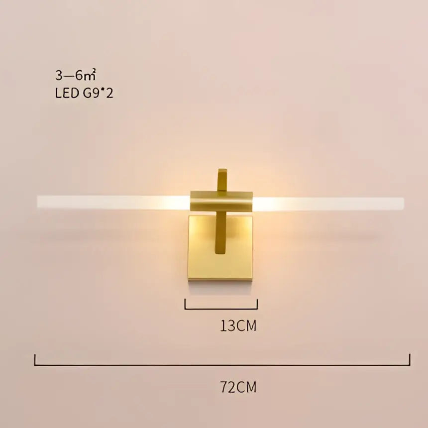 Gold-toned wall sconce with sleek modern design and rectangular base complementing decorbites branch suspension pendant light
