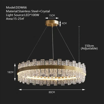 Modern gold and black decorbites crystal led chandelier with cascading crystals for dining room pendant light decorbites crystal led