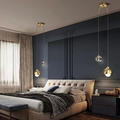 Modern gold and black crystal pendant light with clear glass shades and bulbs included offers color options for dining rooms